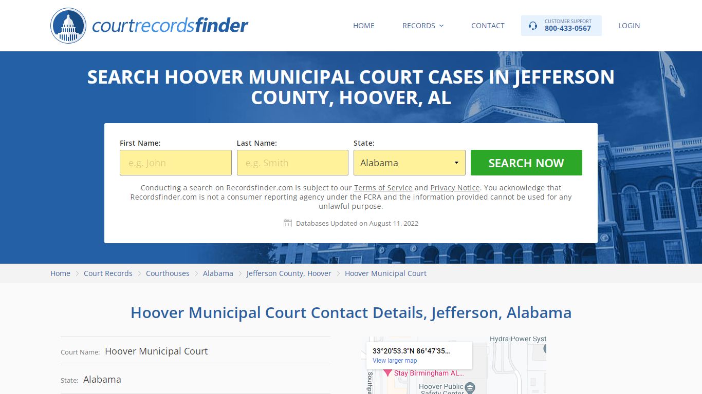 Hoover Municipal Court Case Search - Jefferson County, AL ...
